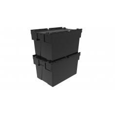 Bac gerbable et emboîtable avec couvercle 600x400x365 mm 2