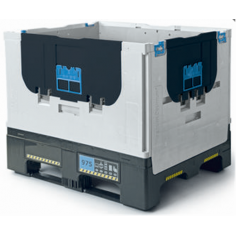 Caisse palette en plastique pliable 1200x1000 mm - Palettes.fr