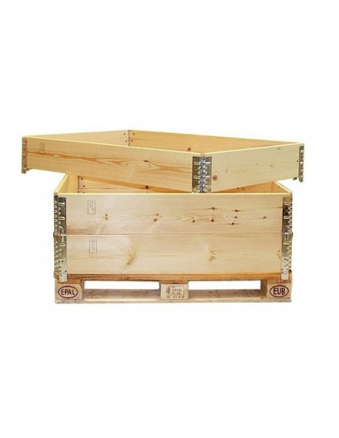 Réhausse palettes bois pliante – 4 charnières – 1200x800x200 mm - palettes.fr