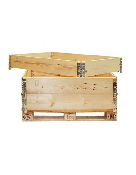 Réhausse palettes bois pliante – 4 charnières – 1200x800x200 mm - palettes.fr