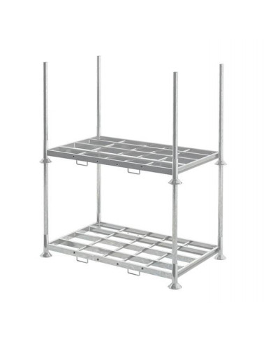 Rack de stockage double 2025x1180 - optimisation de l'espace - Palettes.fr
