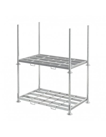 Rack de stockage double 2025x1180 - optimisation de l'espace - Palettes.fr