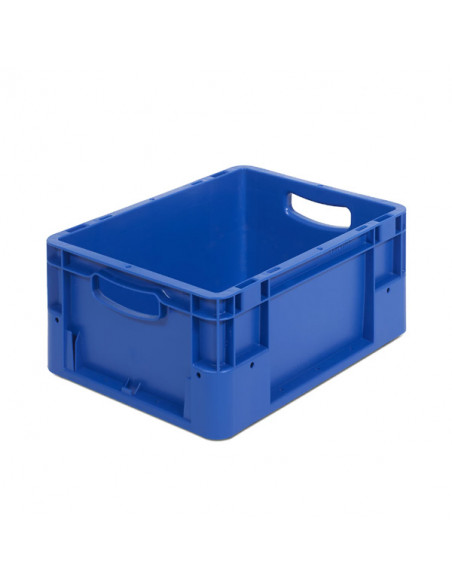 Bac plastique gerbable Plein - bleu – Silverline – 400x300x180