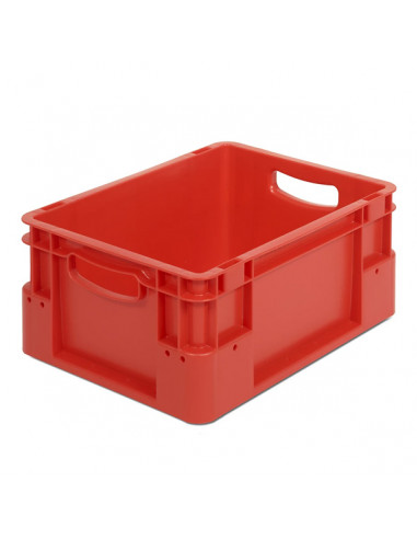 Bac plastique gerbable Plein - rouge – Silverline – 400x300x180