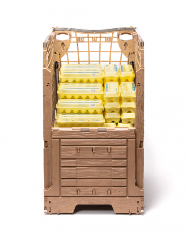 Caisse-palette pliante mobile 800x600x1050mm - Palettes.fr