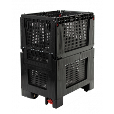 Meuble palox pliant mobile 800x600 mm, noir