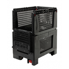 Meuble palox pliant mobile 800x600 mm, noir 2