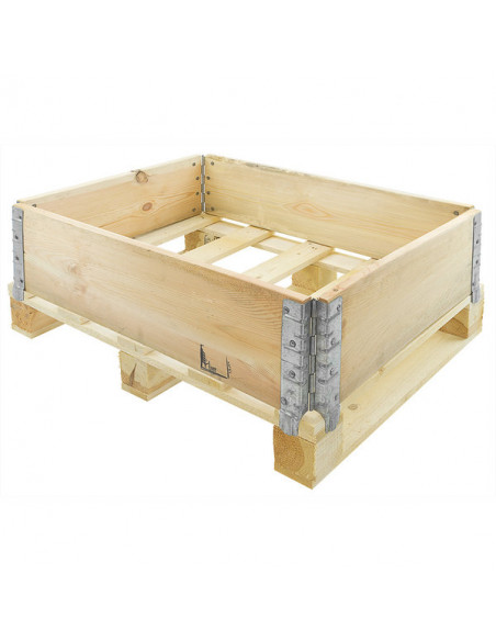 Réhausse bois pliante- 4 charnières – 800 x 600 x 200 - Palettes.fr