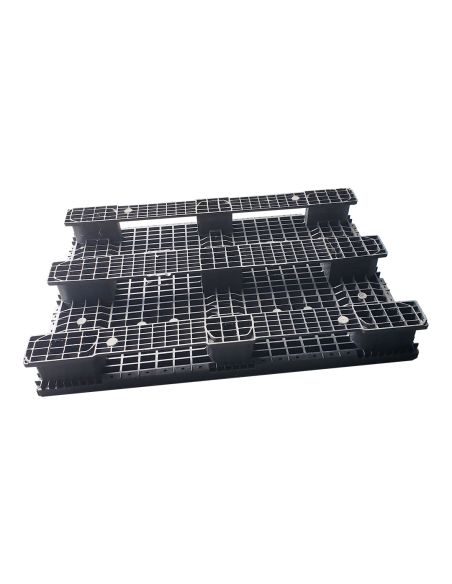 Palette plastique ajourée demi-lourde 1200x800 mm - 3 semelles